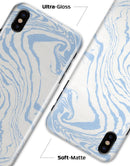 Marbleized Swirling Soft Blue - iPhone X Clipit Case