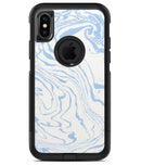 Marbleized Swirling Soft Blue - iPhone X OtterBox Case & Skin Kits