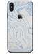 Marbleized Swirling Soft Blue - iPhone X Skin-Kit
