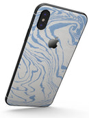 Marbleized Swirling Soft Blue - iPhone X Skin-Kit