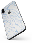 Marbleized Swirling Soft Blue - iPhone X Skin-Kit