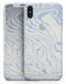 Marbleized Swirling Soft Blue - iPhone X Skin-Kit