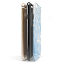 Marbleized Swirling Soft Blue v91 iPhone 6/6s or 6/6s Plus 2-Piece Hybrid INK-Fuzed Case