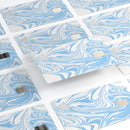 Marbleized Swirling Soft Blue v91 - Premium Protective Decal Skin-Kit for the Apple Credit Card