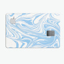 Marbleized Swirling Soft Blue v91 - Premium Protective Decal Skin-Kit for the Apple Credit Card