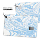 Marbleized Swirling Soft Blue v91 - Premium Protective Decal Skin-Kit for the Apple Credit Card