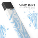 Marbleized Swirling Soft Blue v91 - Premium Decal Protective Skin-Wrap Sticker compatible with the Juul Labs vaping device
