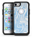 Marbleized Swirling Soft Blue v91 - iPhone 7 or 7 Plus Commuter Case Skin Kit