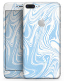 Marbleized Swirling Soft Blue v91 - Skin-kit for the iPhone 8 or 8 Plus