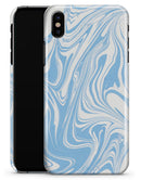 Marbleized Swirling Soft Blue v91 - iPhone X Clipit Case