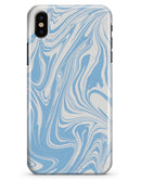 Marbleized Swirling Soft Blue v91 - iPhone X Clipit Case