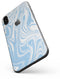 Marbleized Swirling Soft Blue v91 - iPhone X Skin-Kit