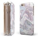 Marbleized Swirling Soft Purple iPhone 6/6s or 6/6s Plus 2-Piece Hybrid INK-Fuzed Case