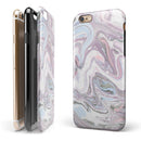 Marbleized Swirling Soft Purple iPhone 6/6s or 6/6s Plus 2-Piece Hybrid INK-Fuzed Case