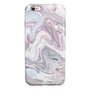 Marbleized Swirling Soft Purple iPhone 6/6s or 6/6s Plus 2-Piece Hybrid INK-Fuzed Case