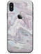 Marbleized Swirling Soft Purple - iPhone X Skin-Kit