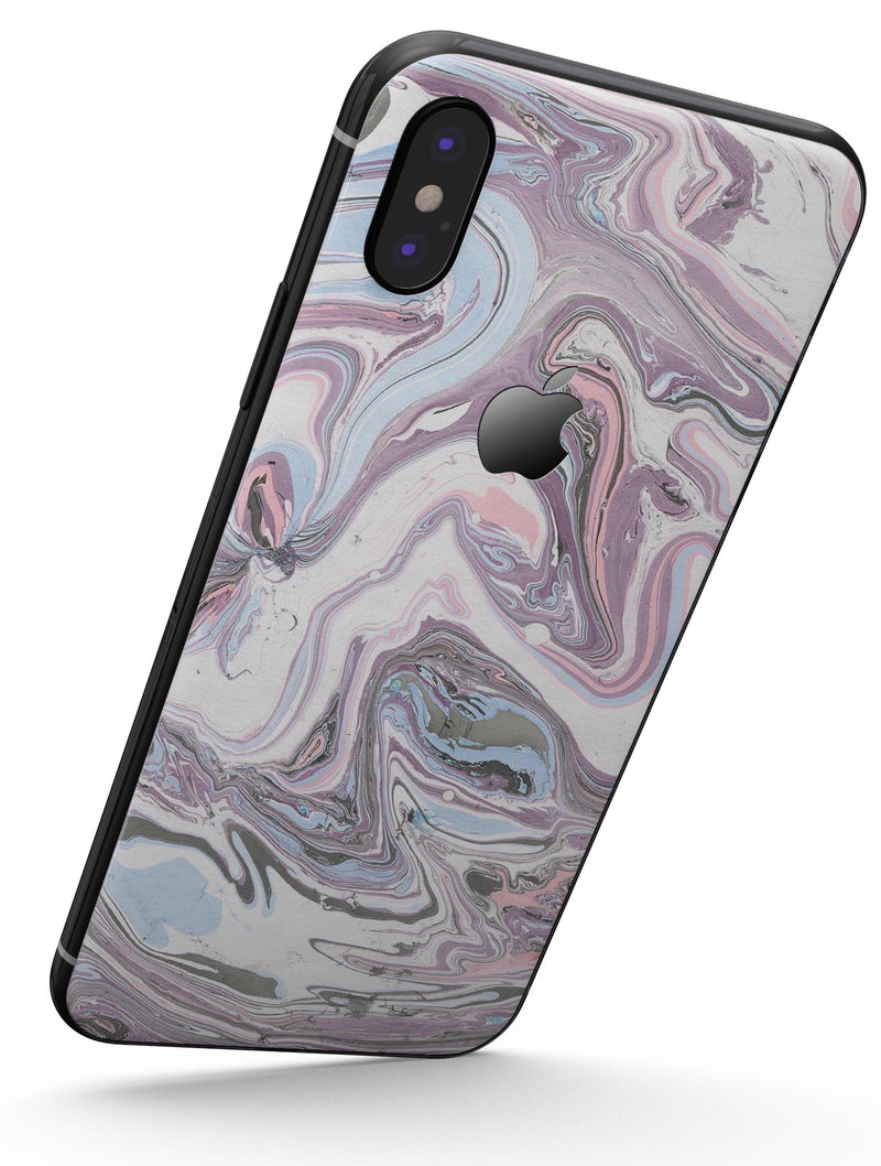 Marbleized Swirling Soft Purple - iPhone X Skin-Kit