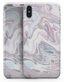 Marbleized Swirling Soft Purple - iPhone X Skin-Kit