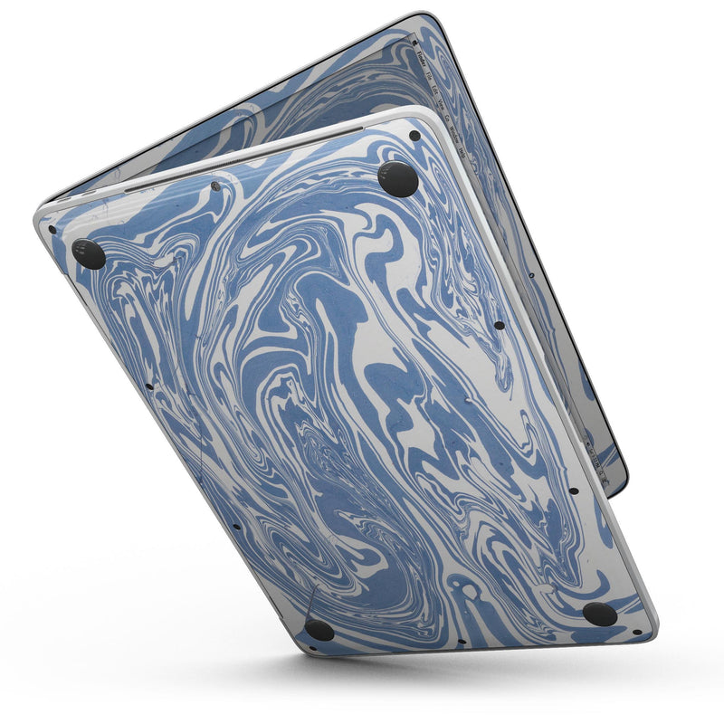 MacBook Pro with Touch Bar Skin Kit - Marbleized_Swirling_Subtle_Blue-MacBook_13_Touch_V6.jpg?