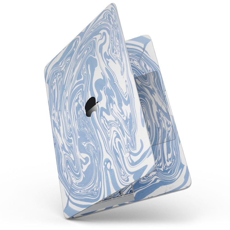 MacBook Pro with Touch Bar Skin Kit - Marbleized_Swirling_Subtle_Blue-MacBook_13_Touch_V7.jpg?