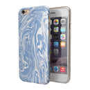 Marbleized Swirling Subtle Blue iPhone 6/6s or 6/6s Plus 2-Piece Hybrid INK-Fuzed Case