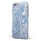 Marbleized Swirling Subtle Blue iPhone 6/6s or 6/6s Plus 2-Piece Hybrid INK-Fuzed Case