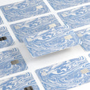 Marbleized Swirling Subtle Blue - Premium Protective Decal Skin-Kit for the Apple Credit Card