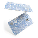 Marbleized Swirling Subtle Blue - Premium Protective Decal Skin-Kit for the Apple Credit Card