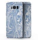 Marbleized Swirling Subtle Blue - Samsung Galaxy S8 Full-Body Skin Kit