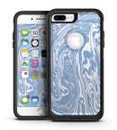 Marbleized Swirling Subtle Blue - iPhone 7 or 7 Plus Commuter Case Skin Kit