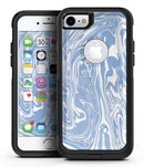 Marbleized Swirling Subtle Blue - iPhone 7 or 7 Plus Commuter Case Skin Kit