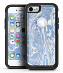 Marbleized Swirling Subtle Blue - iPhone 7 or 8 OtterBox Case & Skin Kits