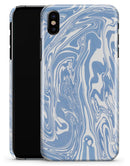 Marbleized Swirling Subtle Blue - iPhone X Clipit Case