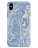 Marbleized Swirling Subtle Blue - iPhone X Clipit Case