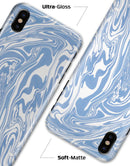 Marbleized Swirling Subtle Blue - iPhone X Clipit Case