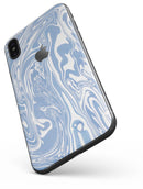 Marbleized Swirling Subtle Blue - iPhone X Skin-Kit