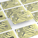 Marbleized Swirling Yellow and Gray - Premium Protective Decal Skin-Kit for the Apple Credit Card