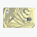 Marbleized Swirling Yellow and Gray - Premium Protective Decal Skin-Kit for the Apple Credit Card