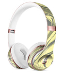Marbleized Swirling Yellow and Gray Full-Body Skin Kit for the Beats by Dre Solo 3 Wireless Headphones