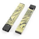 Marbleized Swirling Yellow and Gray - Premium Decal Protective Skin-Wrap Sticker compatible with the Juul Labs vaping device