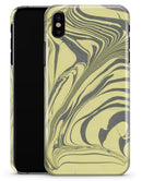 Marbleized Swirling Yellow and Gray - iPhone X Clipit Case