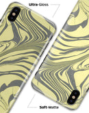 Marbleized Swirling Yellow and Gray - iPhone X Clipit Case