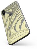 Marbleized Swirling Yellow and Gray - iPhone X Skin-Kit
