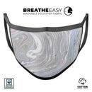 Marbleized Swirling v3 - Made in USA Mouth Cover Unisex Anti-Dust Cotton Blend Reusable & Washable Face Mask with Adjustable Sizing for Adult or Child