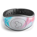 Marbleized Teal and Pink V2 - Decal Skin Wrap Kit for the Disney Magic Band