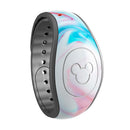 Marbleized Teal and Pink V2 - Decal Skin Wrap Kit for the Disney Magic Band