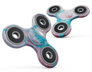 Marbleized Teal and Pink V2 Full-Body Fidget Spinner Skin-Kit