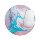 Marbleized Teal and Pink V2// WaterProof Rubber Foam Backed Anti-Slip Mouse Pad for Home Work Office or Gaming Computer Desk