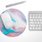 Marbleized Teal and Pink V2// WaterProof Rubber Foam Backed Anti-Slip Mouse Pad for Home Work Office or Gaming Computer Desk