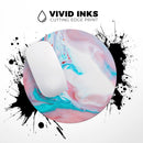 Marbleized Teal and Pink V2// WaterProof Rubber Foam Backed Anti-Slip Mouse Pad for Home Work Office or Gaming Computer Desk